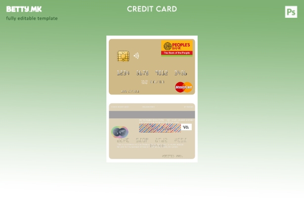 Шаблон за мастер картички на Народната банка на Шри Ланка во модерен стил